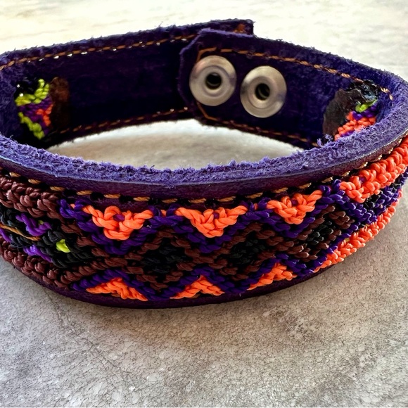 LEATHER BRACELET & Scrunchie SET - NEW - Picture 2 of 5